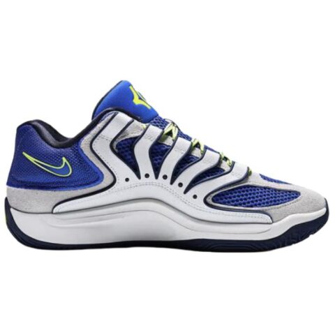 Nike KD 18 Slip Resistant Abrasion Resistant Low top Basketball Shoes Men’s White Blue