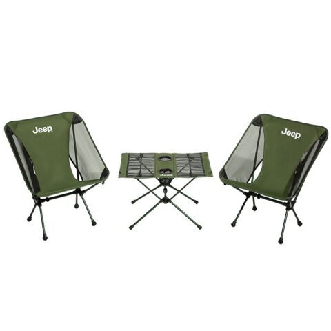 Jeep Outdoor Folding Chairs & Stools Camping Chair 53*66CM; Table 59*40*39CM