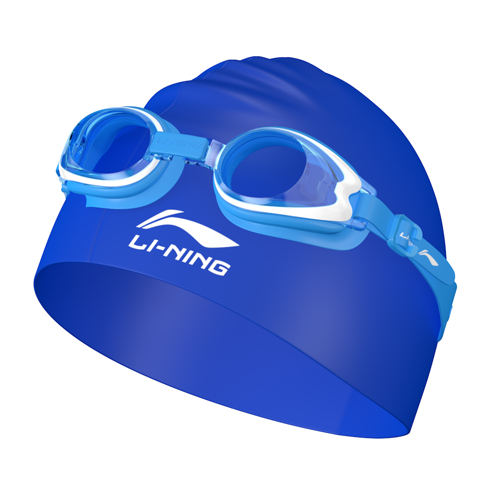 Li Ning Swim Goggles Polycarbonate, Silicone Kids’ Dark Blue/Light Blue