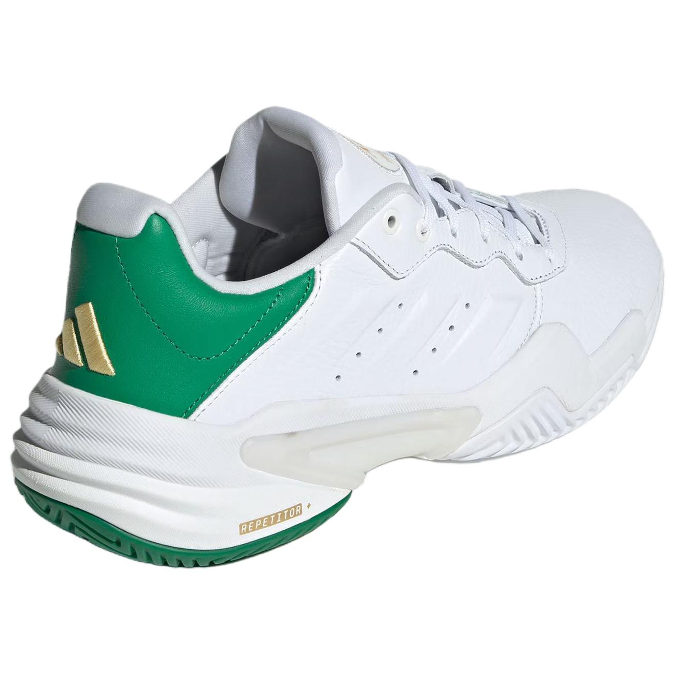 Adidas Barricade 13 Slip Resistant Abrasion Resistant Low top Tennis Shoes Men’s White Green