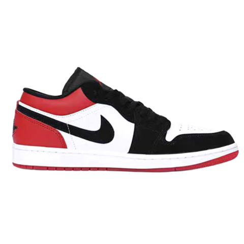 Jordan Air Jordan 1 Slip Resistant Abrasion Resistant Low top Vintage Basketball Shoes Unisex Red