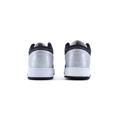 Jordan Air Jordan 1 Leather Slip Resistant Abrasion Resistant Low top Vintage Basketball Shoes Men’s Silver