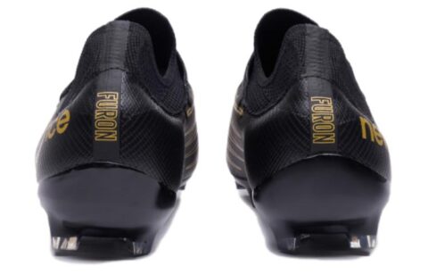 New Balance Furon V7 Soccer Shoes Unisex Black Gold