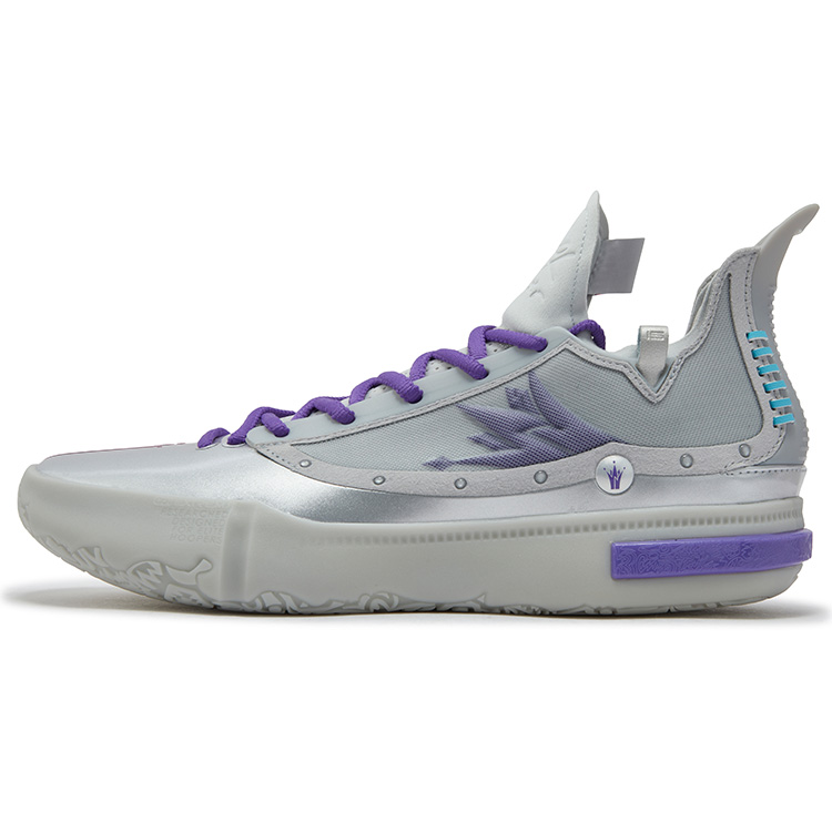 361° Joker 1 GT Basketball Shoes Men’s Mid Top Silver White/Wild Rose
