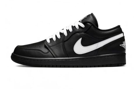 Jordan Air Jordan 1 Abrasion Resistant Low top Vintage Basketball Shoes Unisex Black