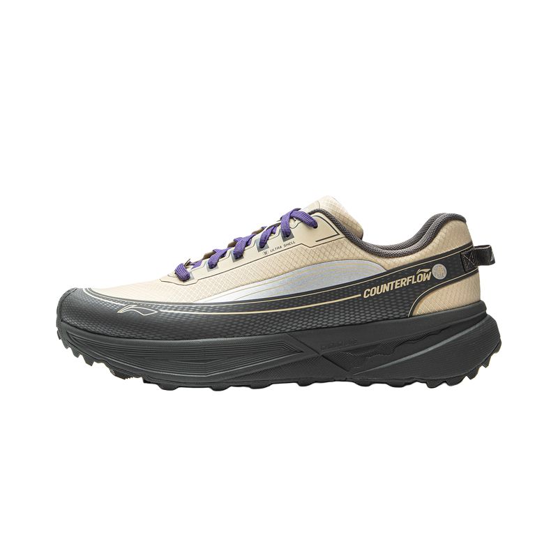Li Ning Outdoor CF Tracing, Hiking Scenery TPU Low top Hiking Shoes Unisex Plain Khaki Obsidian Gray