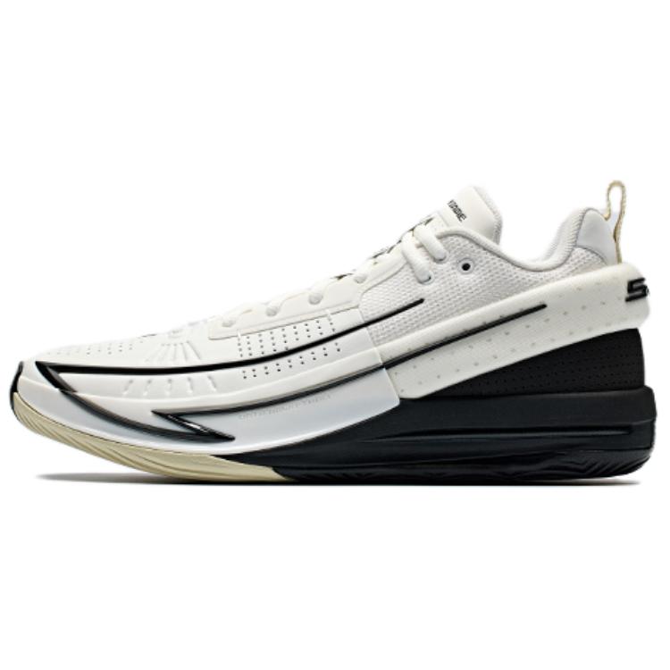 Anta Fengmang 1 Slip Resistant Abrasion Resistant High top Basketball Shoes Men's White Black