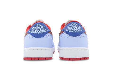 Jordan Air Jordan 1 Funi Fiery Abrasion Resistant Low top Vintage Basketball Shoes Men’s Sky Blue