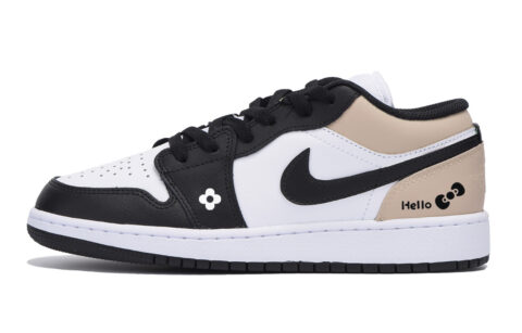 Jordan Air Jordan 1 Urban Chic Style Vintage Low top Vintage Basketball Shoes Men’s White Brown