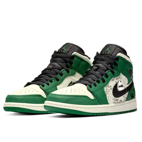 Jordan Air Jordan 1 Vintage Basketball Shoes Men’s Mid Top White/Green