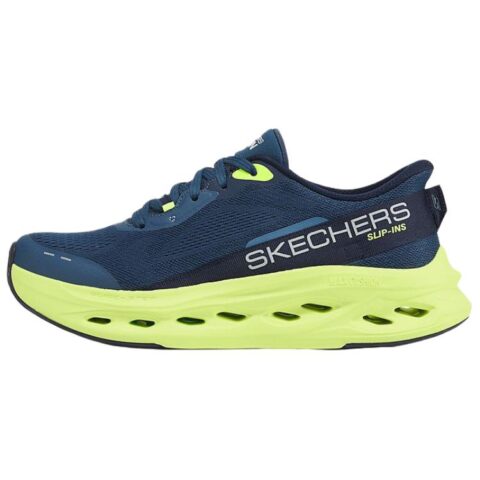 Skechers MEN’S GO Cushioning Support Lightweight Low top Running Shoes Men’s Blue Green