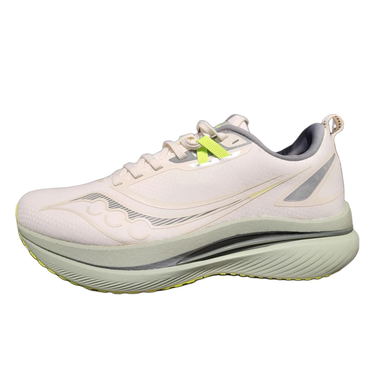Saucony Tide Slip Resistant Abrasion Resistant Low top Running Shoes Men's White Green