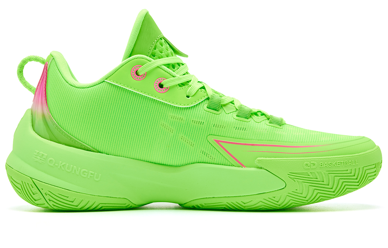 QIAODAN Poison Fang TEAM Cushioning Coverage, Rebound, Breathable, Slip Resistant Low Top Basketball Shoes Men’s Green