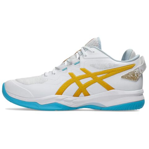 ASICS GEL FASTBLAZE Synthetic Leather Support Lightweight Basketball Shoes Unisex White Blue