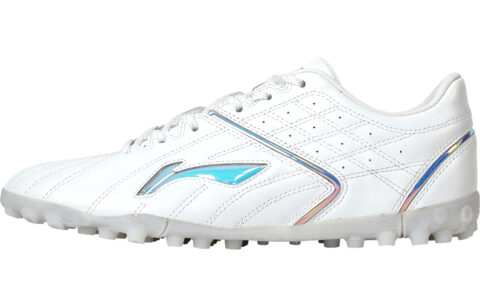 Li Ning TF Turf Artificial Turf Synthetic Leather Soccer Shoes Men’s White