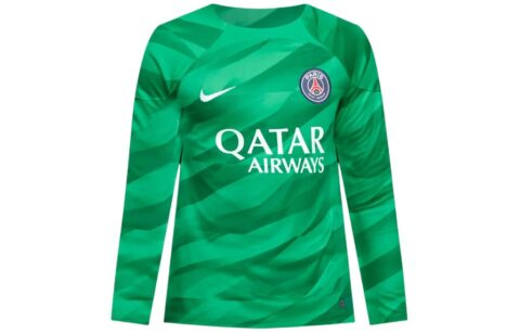 Nike Paris Saint Germain 2023/24 Stadium Goalkeeper Soccer Jersey Men’s Stadium Green/Stadium Green/Malachite/White