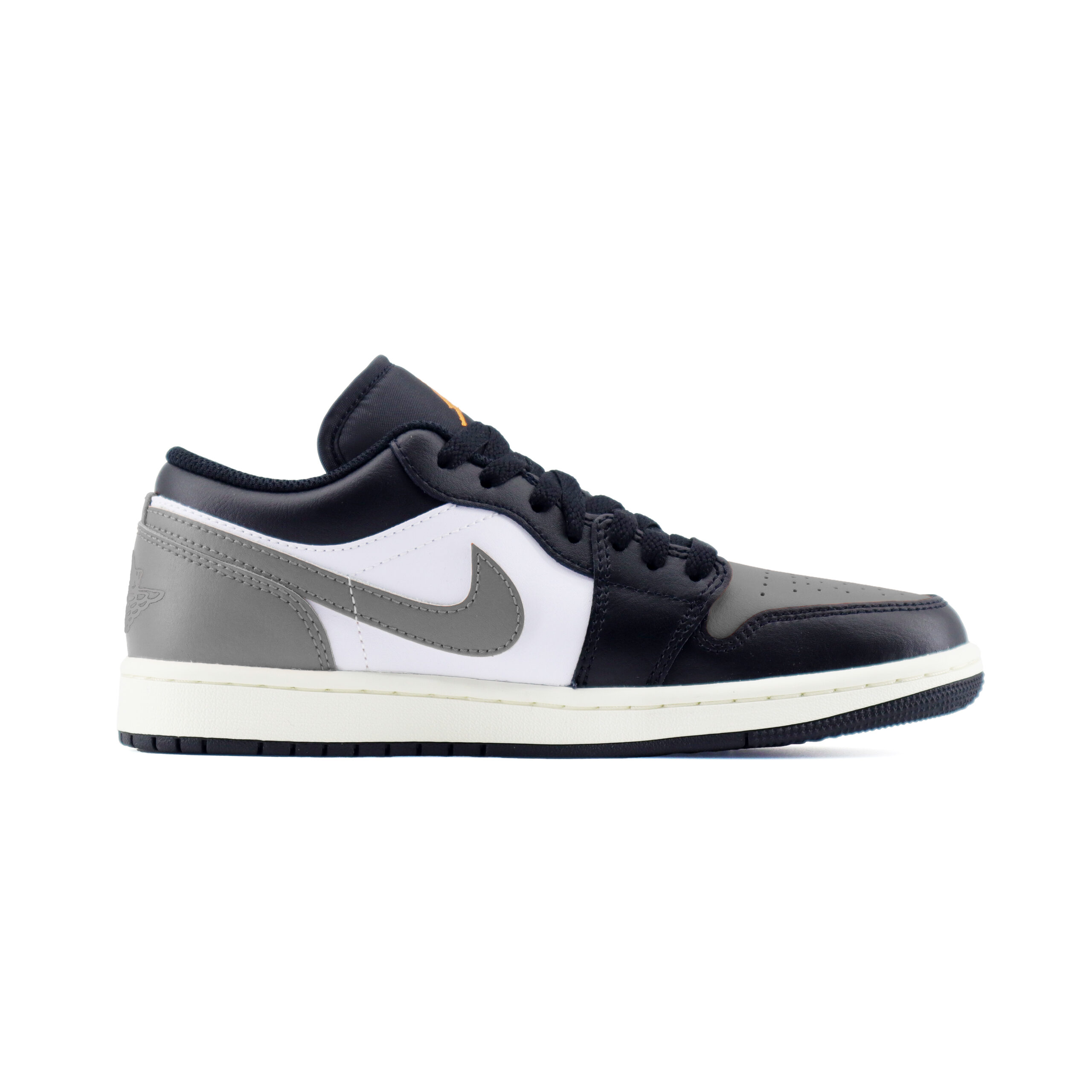 Jordan Air Jordan 1 Fashion Trend Abrasion Resistant Low top Vintage Basketball Shoes Unisex Black Gray