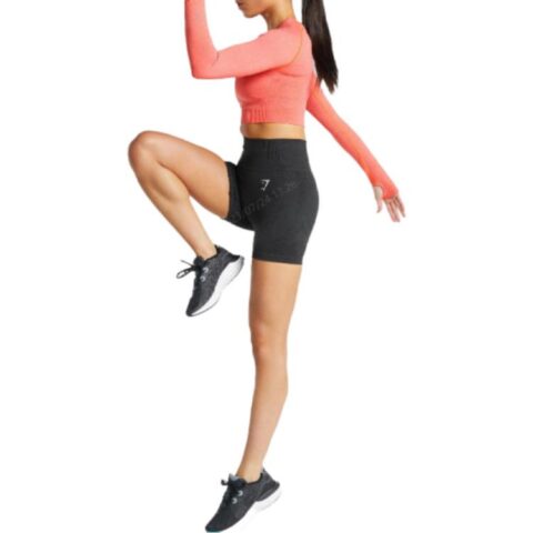 GYMSHARK Sports Shorts Women’s Black Marlstone Moderate