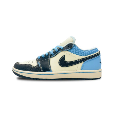 Jordan Air Jordan 1 Slip Resistant Low top Vintage Basketball Shoes Men’s Blue Black