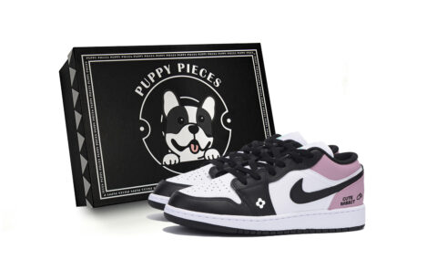 Jordan Air Jordan 1 Low top Vintage Basketball Shoes Men’s White Pink