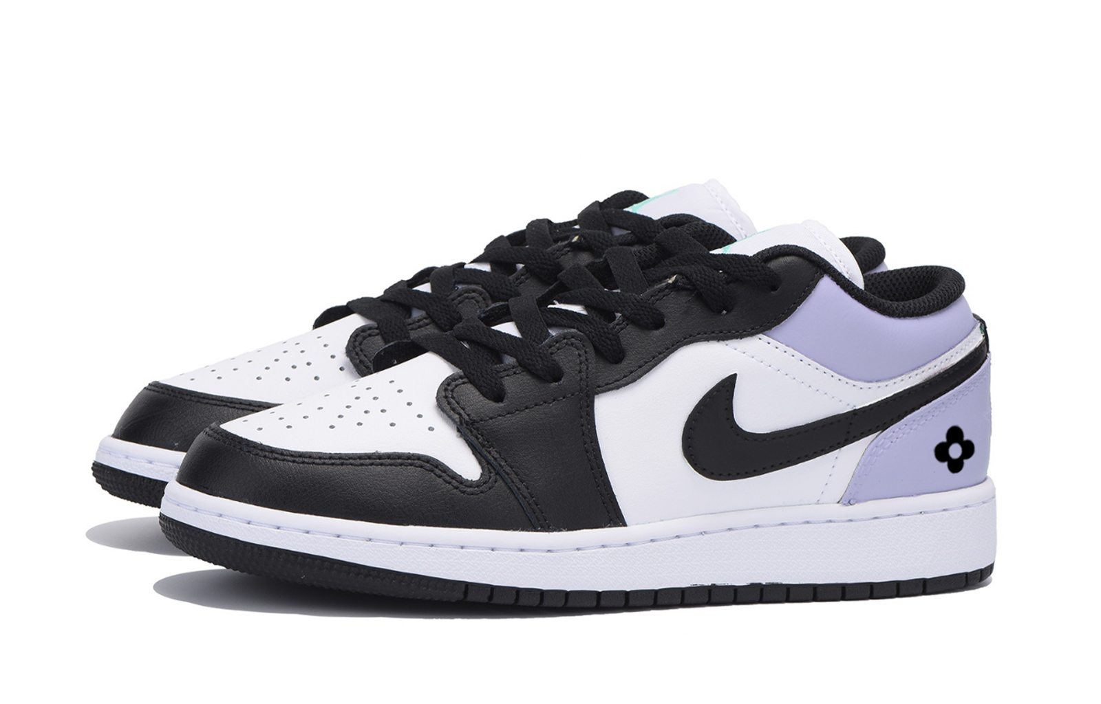 Jordan Air Jordan 1 Low top Vintage Basketball Shoes Men’s White Purple