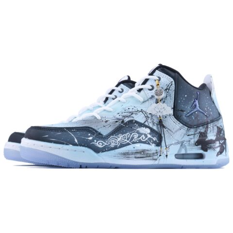 Jordan Courtside 23 Concord Bamboo Cloud Leather Mid top Vintage Basketball Shoes Men’s White Blue Black