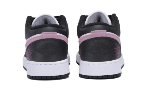 Jordan Air Jordan 1 Abrasion Resistant Slip Resistant Low top Vintage Basketball Shoes Men’s Black White Pink