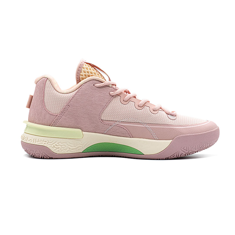 PEAK Cushioning Abrasion Resistant Cushioning, Wear Resistant Low top Basketball Shoes Men’s Pink