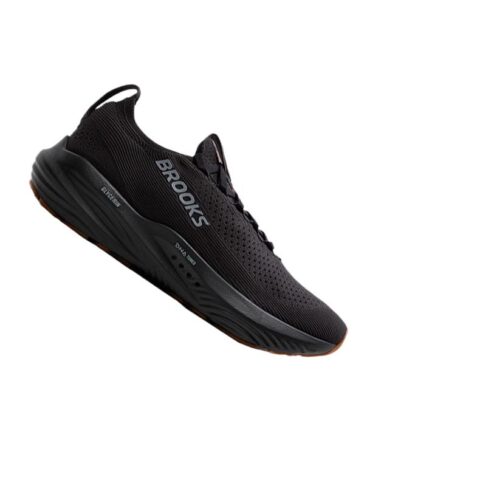 Brooks Fabric Cushioning Abrasion Resistant Coverage Low top Long Distance Running Shoes Unisex Black