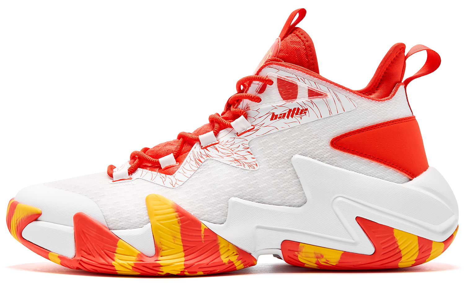QIAODAN Cushioning Slip Resistant Abrasion Resistant Breathable Coverage Rebound High top Basketball Shoes Men’s