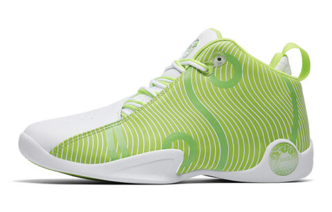 VOIT Basketball Shoes Men's High Top White/Neon Green