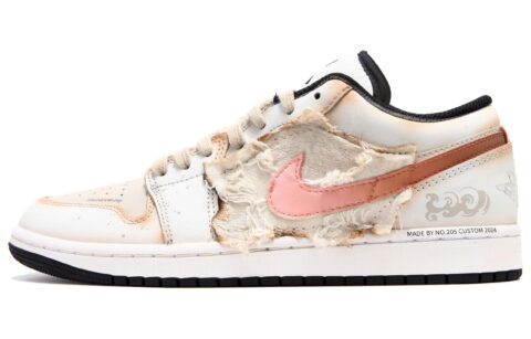 Jordan Air Jordan 1 Low Slip Resistant, Abrasion Resistant, Lightweight Low top Vintage Basketball Shoes Women’s Ecru