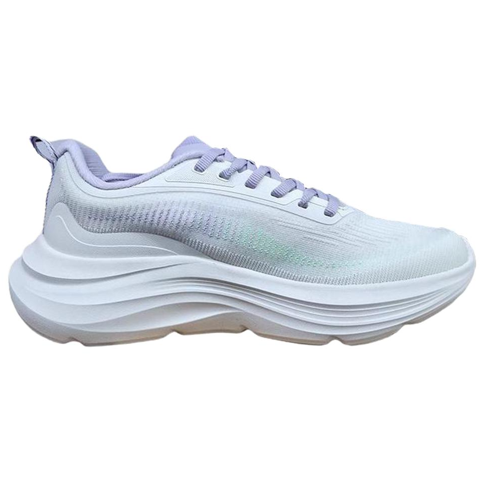 Erke Cushioning Breathable Low top Sprint Running Shoes Women’s Microcrystal White Galactic Purple