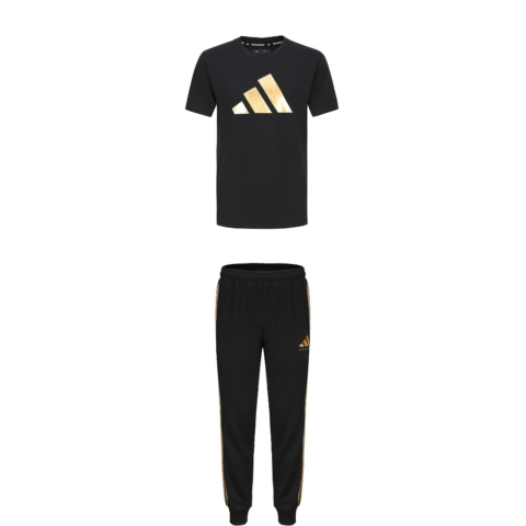 Adidas Taekwondo Casual Sportswear Unisex Black Gold
