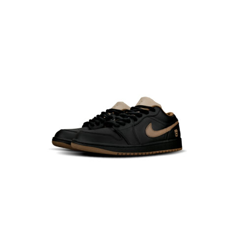 Jordan Air Jordan 1 Abrasion Resistant Low top Vintage Basketball Shoes Men’s Black Brown