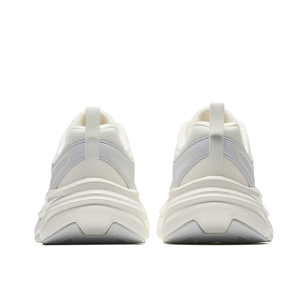 Anta Textile, Synthetic Leather Breathable And Slip Resistant Casual Fashion Trend Women’s Ivory White/Sand Gray