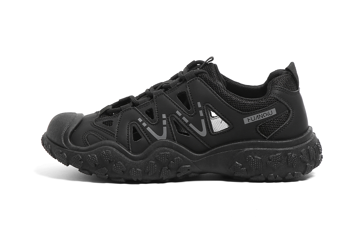 HUANQIU Abrasion Resistant, Breathable, Impact Resistant Low top Mountaineering Shoes Men’s Black