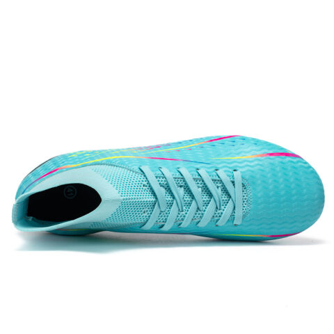 Sportful Soccer Shoes Men’s Low Top White Long Studs/Black Long Studs/Aqua Long Studs