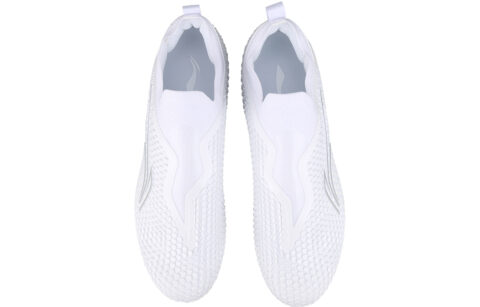 Li Ning MG Multi Ground Artificial Turf Cushioning Soccer Shoes Men’s White