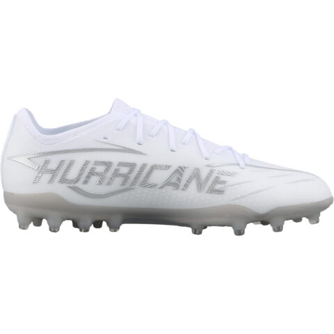 Li Ning MG Multi Ground Artificial Turf Slip Resistant Abrasion Resistant Soccer Shoes Men’s White Silver