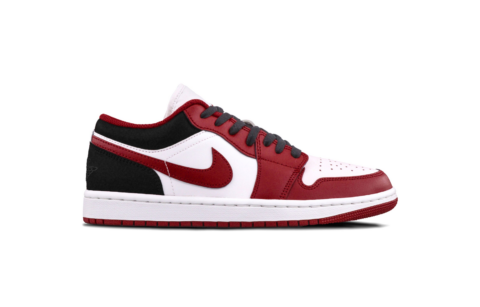 Jordan Air Jordan 1 Bred Toe Cushioning, Wear Resistant Low top Vintage Basketball Shoes Unisex Red Black