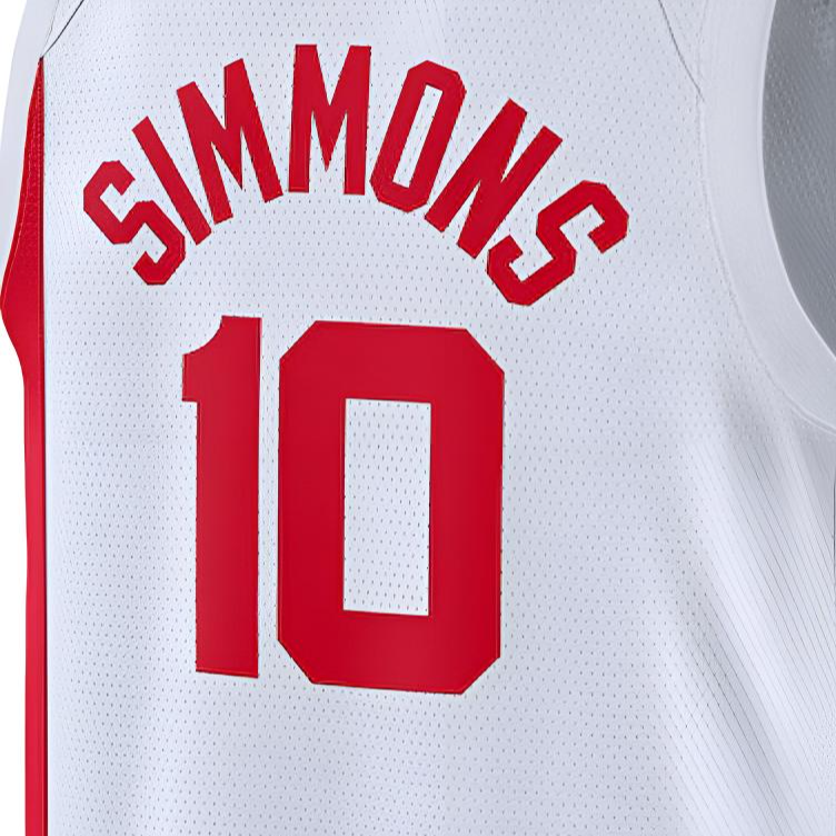Nike Brooklyn NetsDri Fit Ben Simmons Basketball Jersey Men’s White