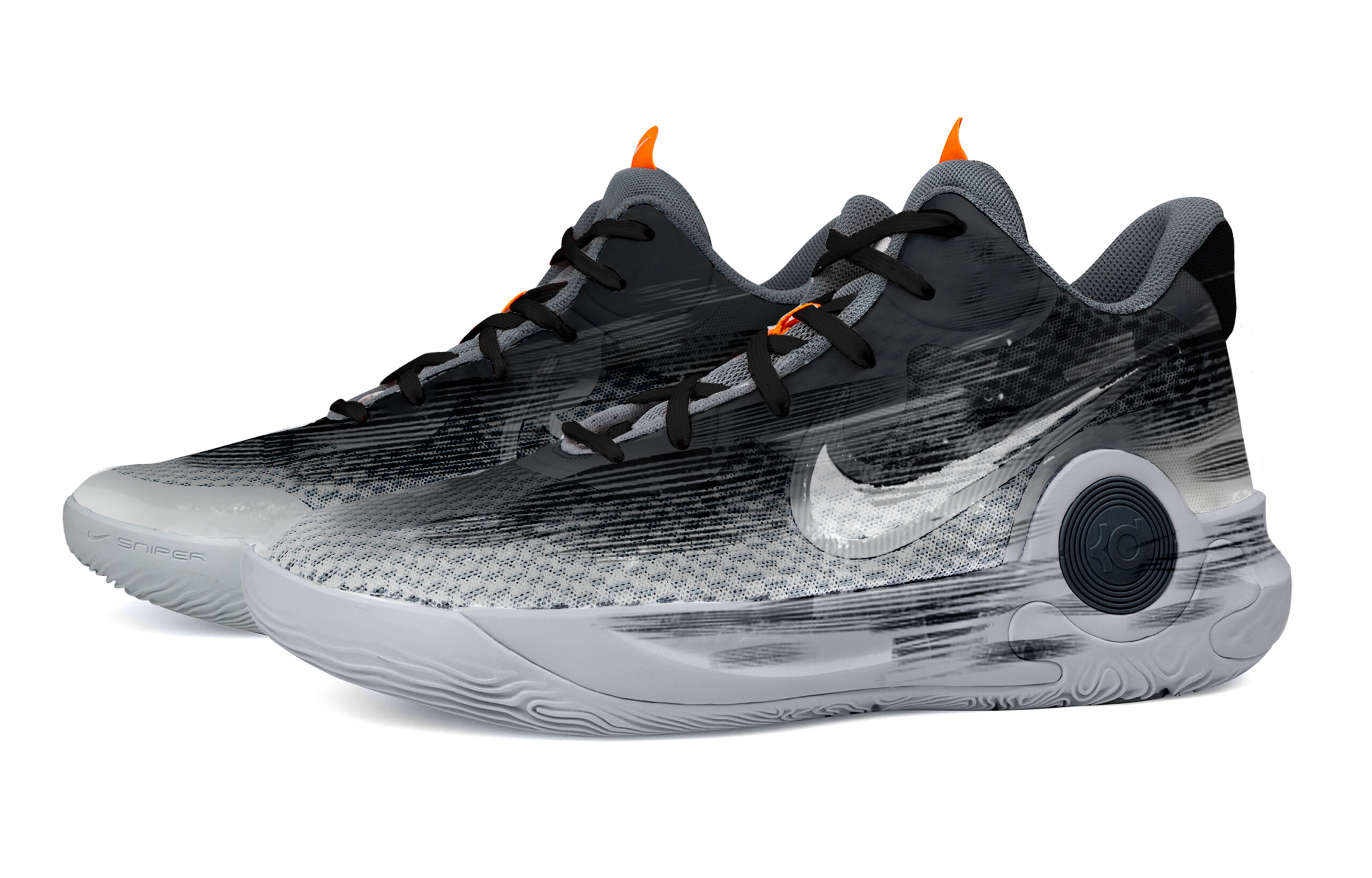 Nike KD Trey 5 IX Cushioning, Wear Resistant Mid top Basketball Shoes Unisex Black Gray
