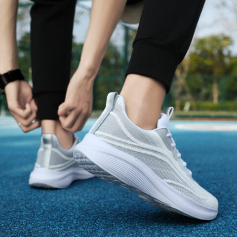 BIANSULONG Low top Running Shoes Men’s White Gray