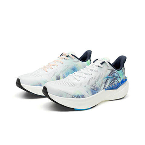 QIAODAN Cushioning Lightweight Low top Casual Running Shoes Men’s White Blue