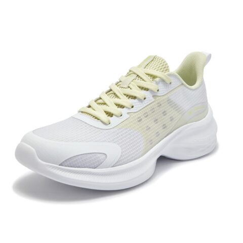 361° Cushioning Breathable Lightweight Low top Casual Sprint City Commuting Running Shoes Men’s White Melon Green