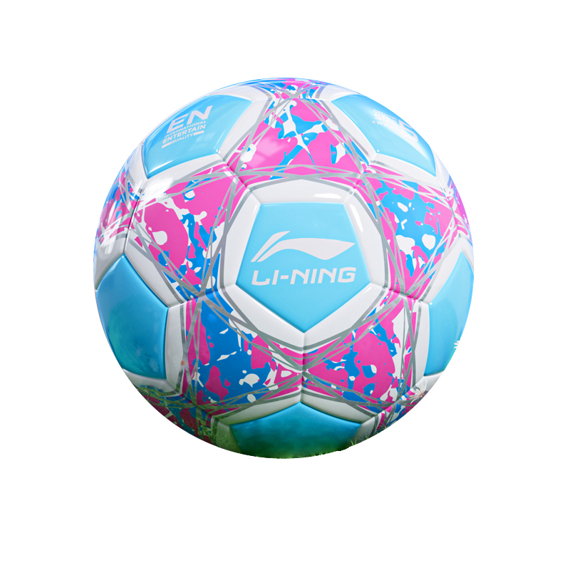 Li Ning Size 4/5 Soccer Ball TPU Machine Stitched Soccer Ball Unisex Blue Pink