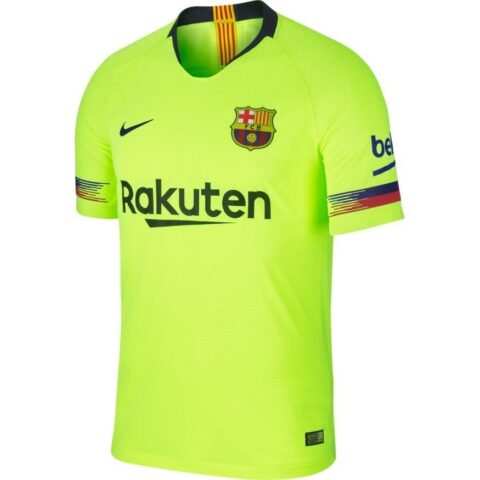 Nike FC Barcelona Vapor Match Away Jersey 2018/19 Soccer Jersey Men's Yellow Green