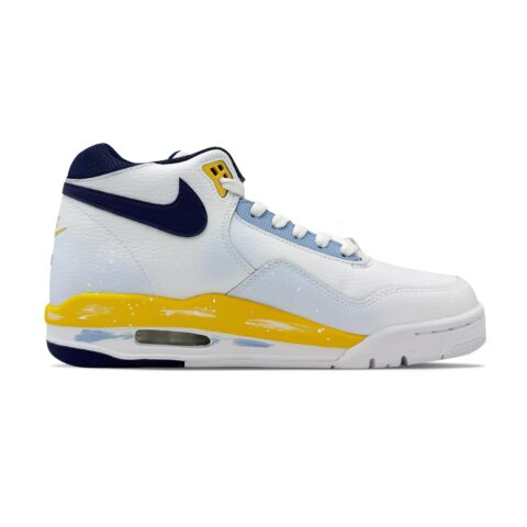 Nike Flight Legacy Abrasion Resistant Mid top Vintage Basketball Shoes Men’s Blue White