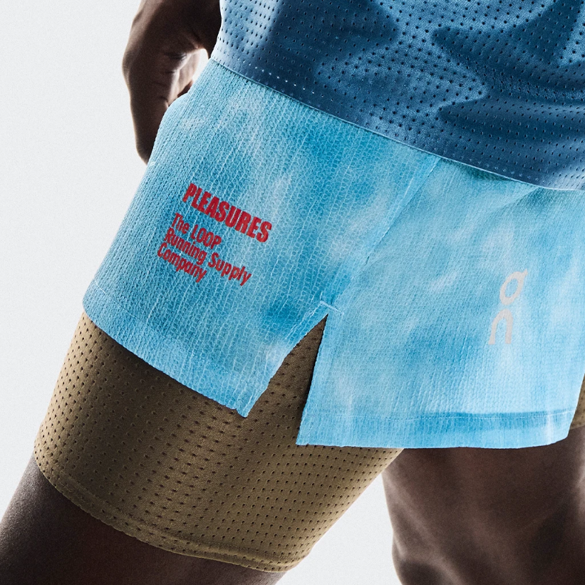 On x PLEASURES X The Loop SS25 Sports Shorts Men’s Blue